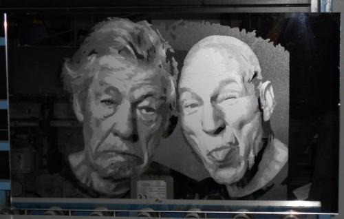 Ritratto di sir patrick steward e sir ian mckellen